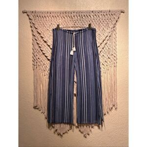 Seaside Striped Knit Cover-Up Pants by BECCA by Rebecca Virtue